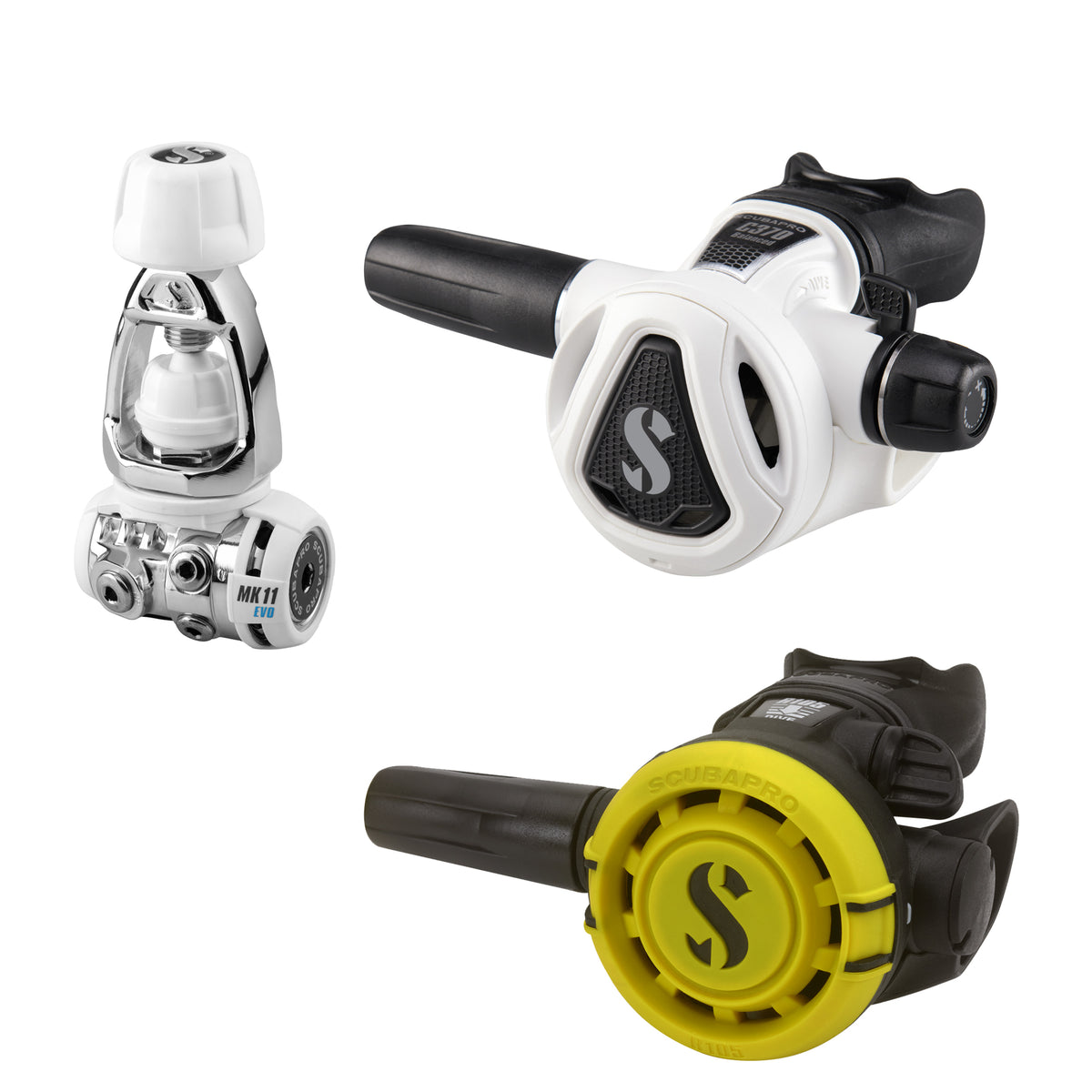 SCUBAPRO MK11 EVO/C370 Colour set in graphite with R105 octopus