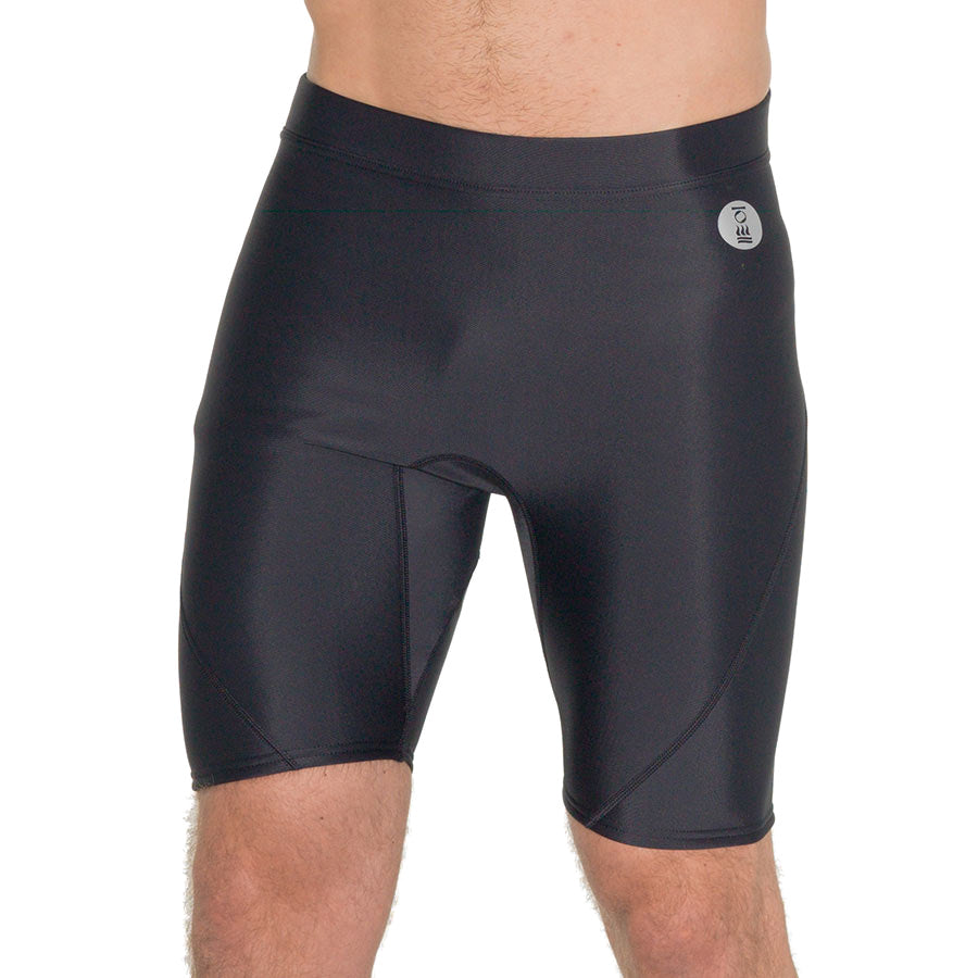 Men's Fourth Element Thermocline shorts in black worn front on