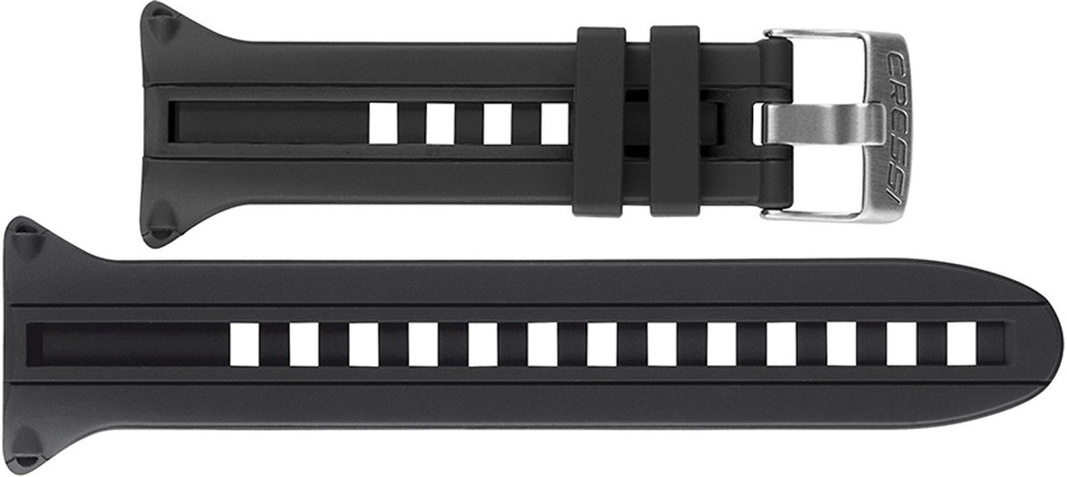 Replacement black strap for the Cressi Newton and Drake computers with its buckle