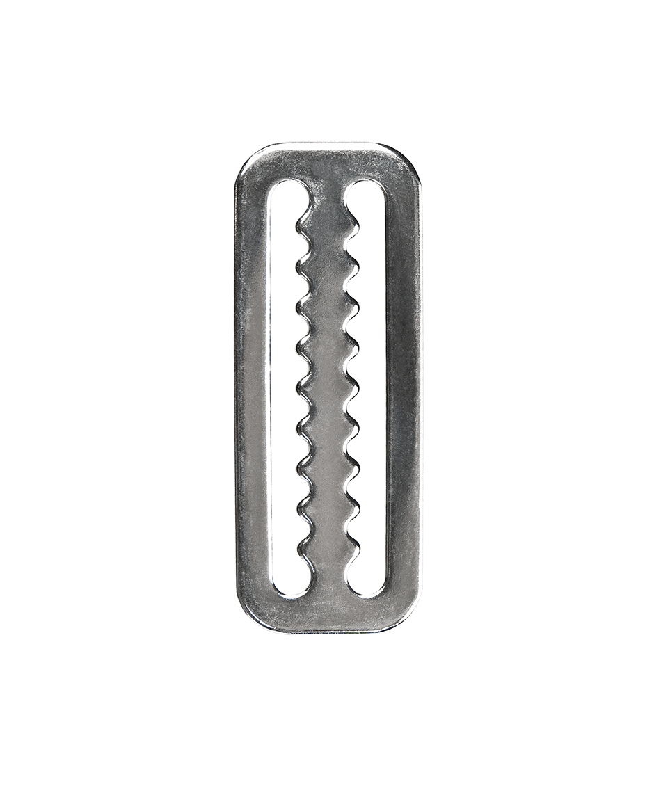 XDEEP serrated Tri-Glider, stainless steel webbing slider