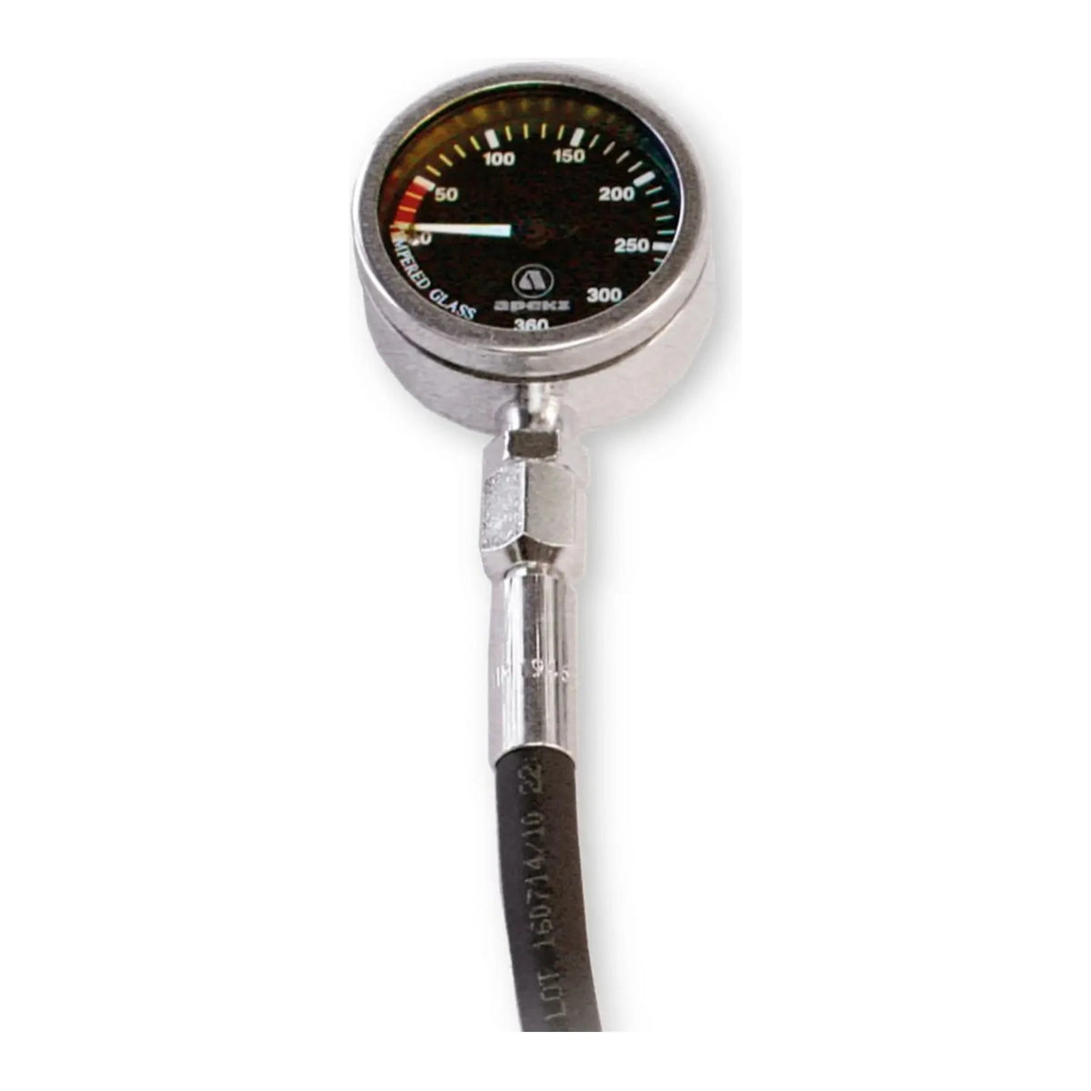Apeks TEK submersible pressure gauge with 65cm hose