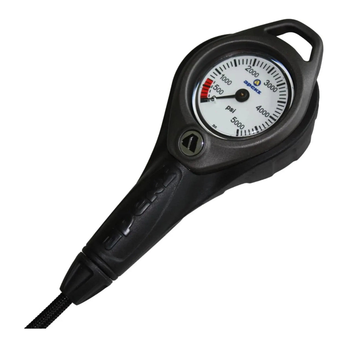 Apeks submersible pressure gauge with narrow flex hose