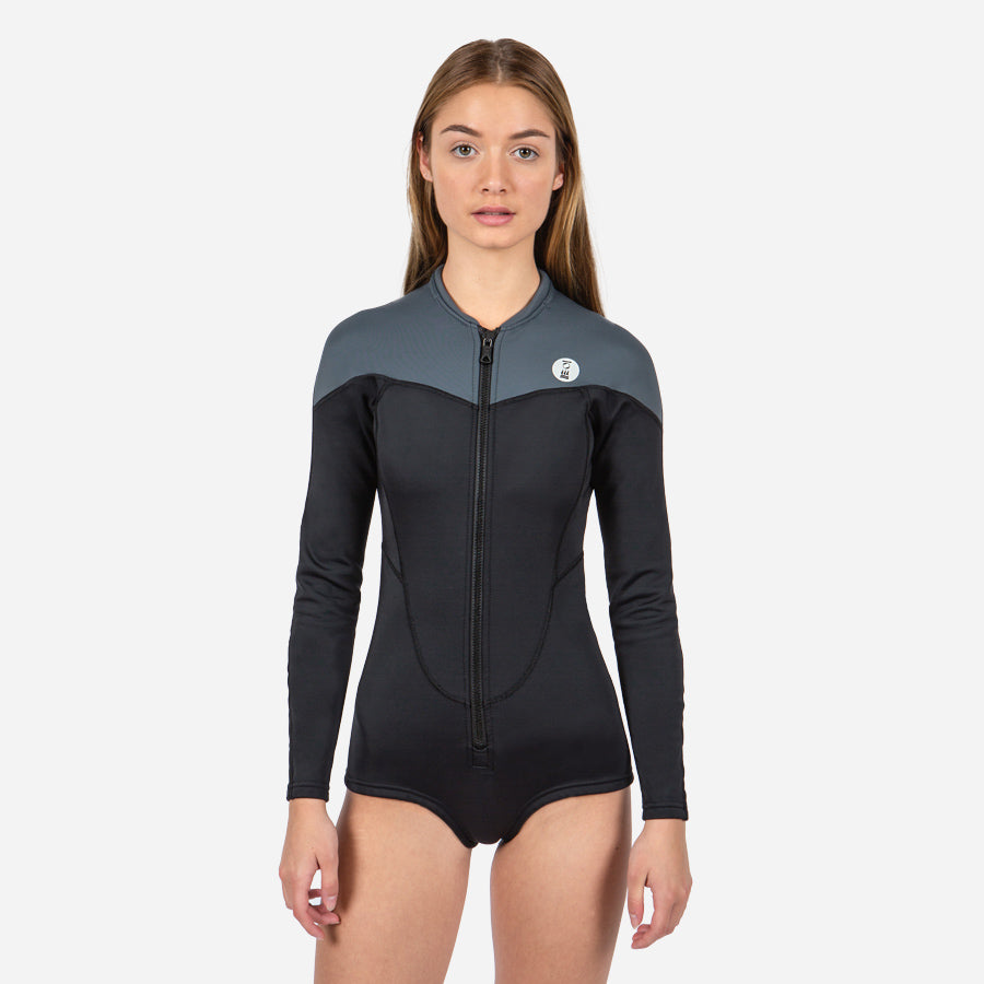 THERMOCLINE WOMENS LS SWIMSUIT - FRONT ZIP