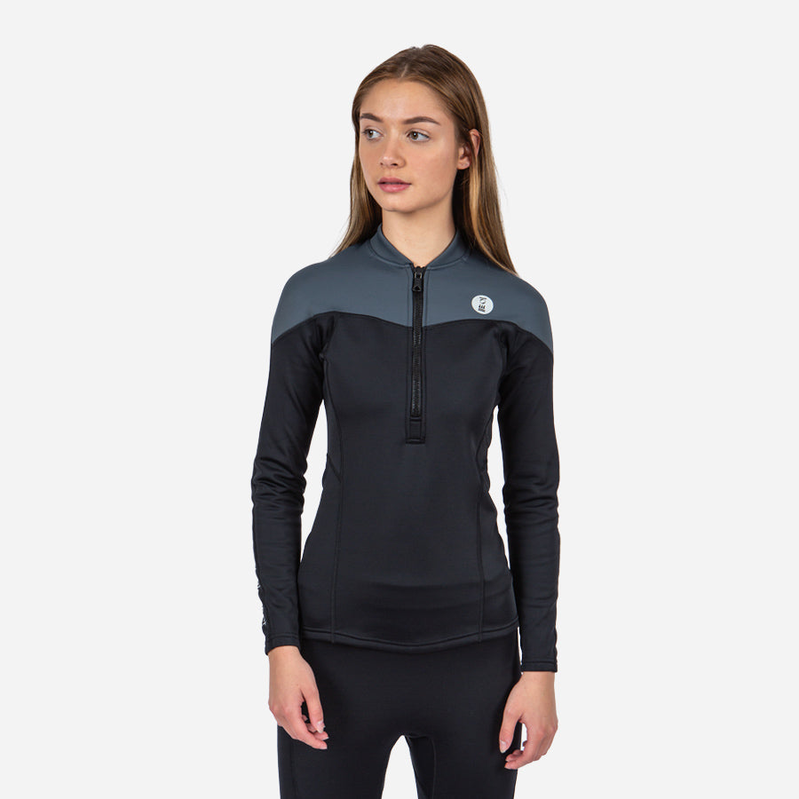 THERMOCLINE WOMENS L/S TOP - FRONT ZIP