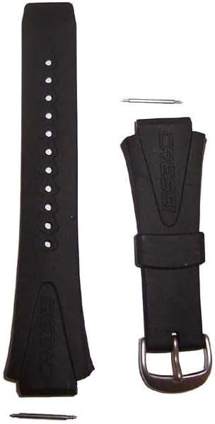 Black replacement strap for the Cressi Edy computer, both halves with buckle and pins