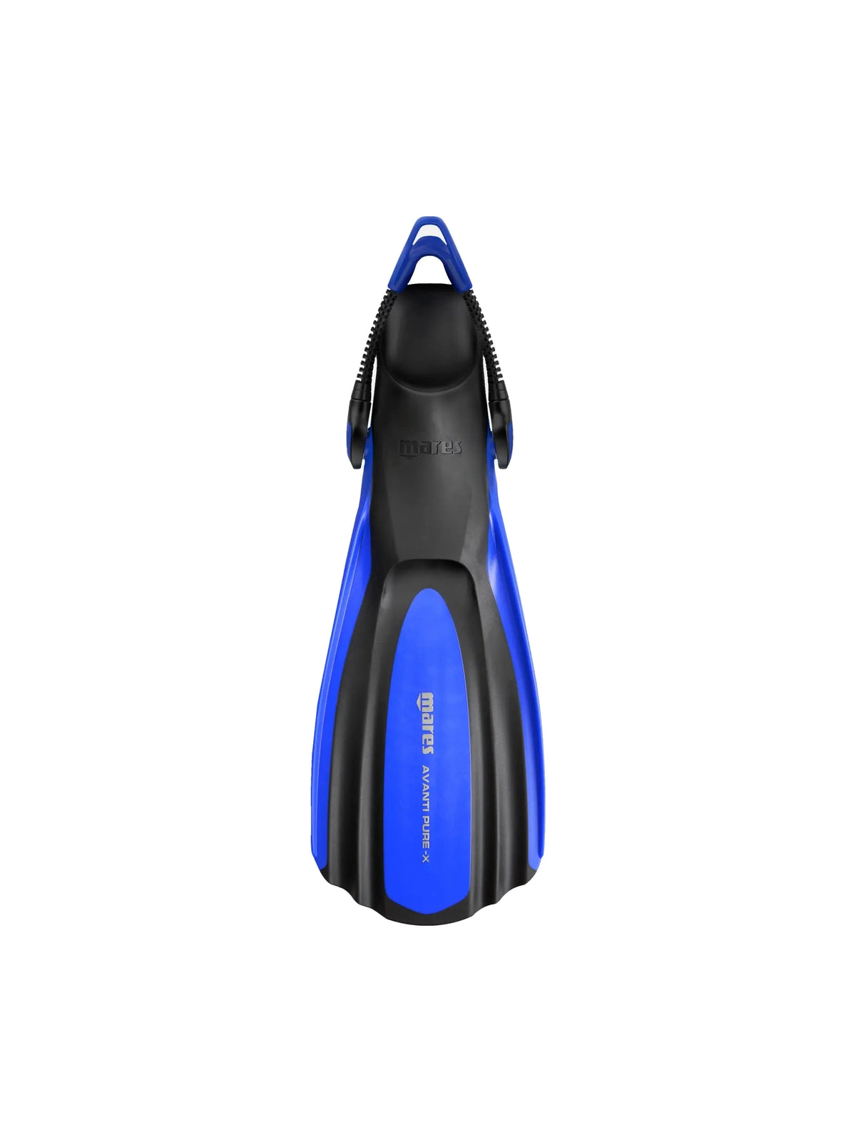 Mares Avanti Pure X fin in blue, top view