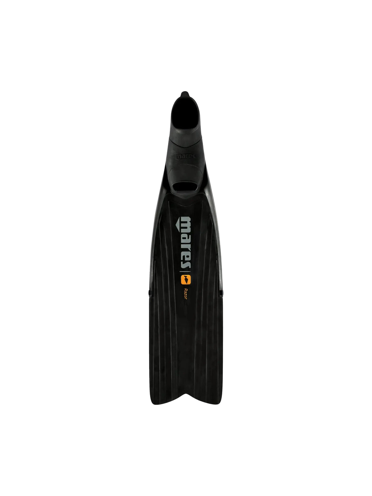 Mares Razor Pro freediving fin in black, top view