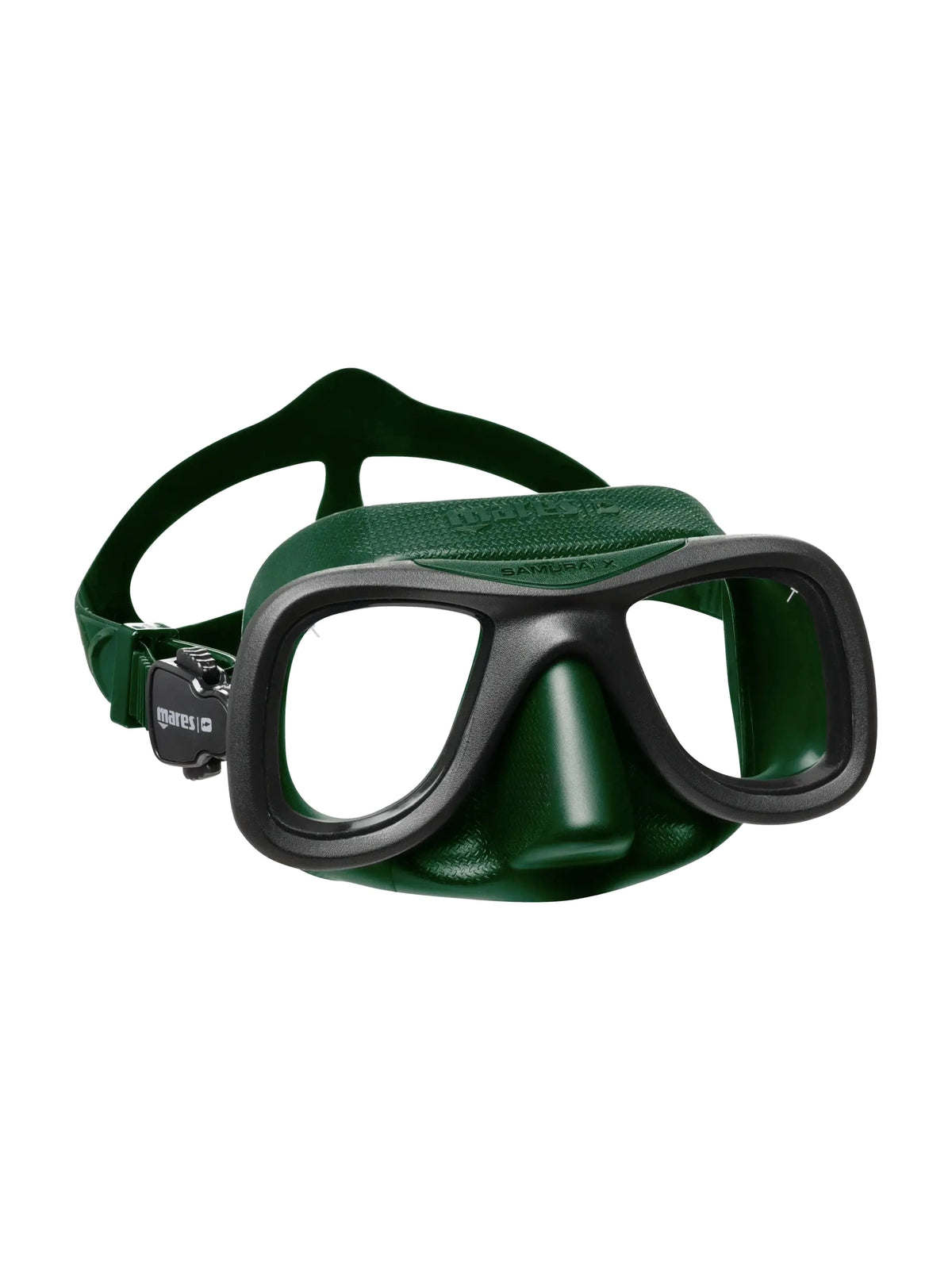 Mares Samurai X freediving mask in black, front view