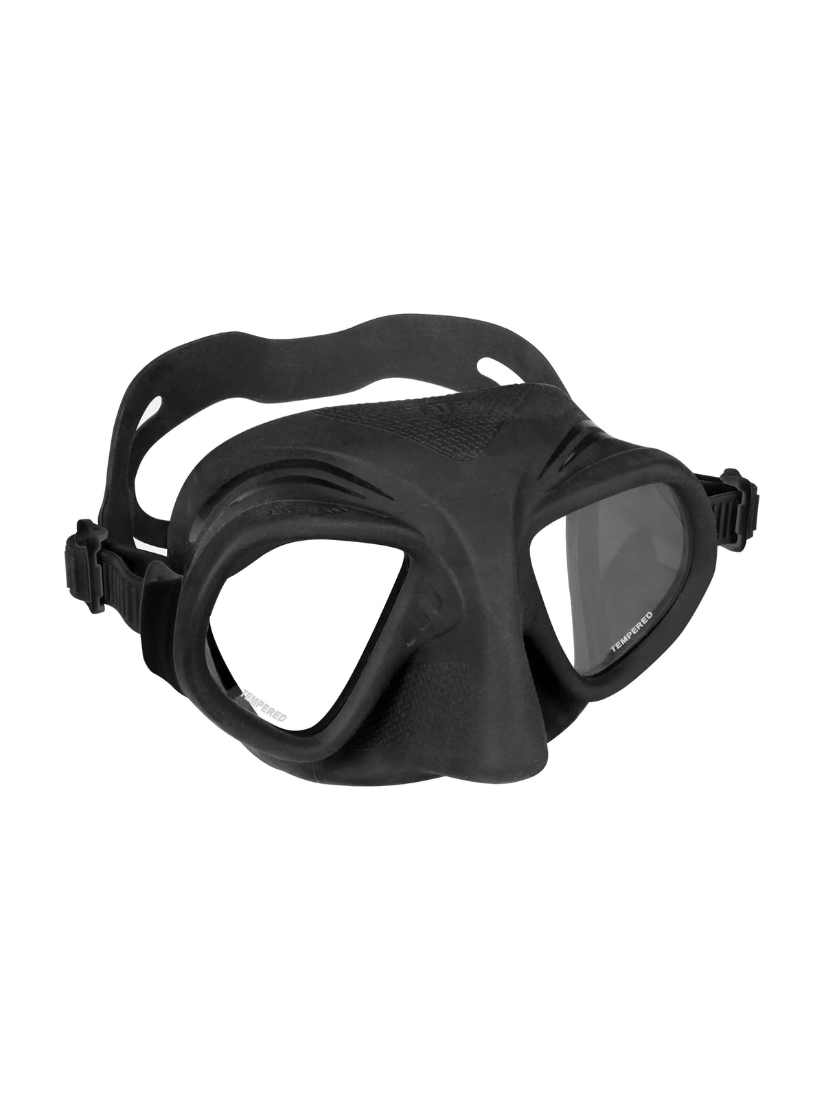 Mares X-Tream freediving mask in black, front view