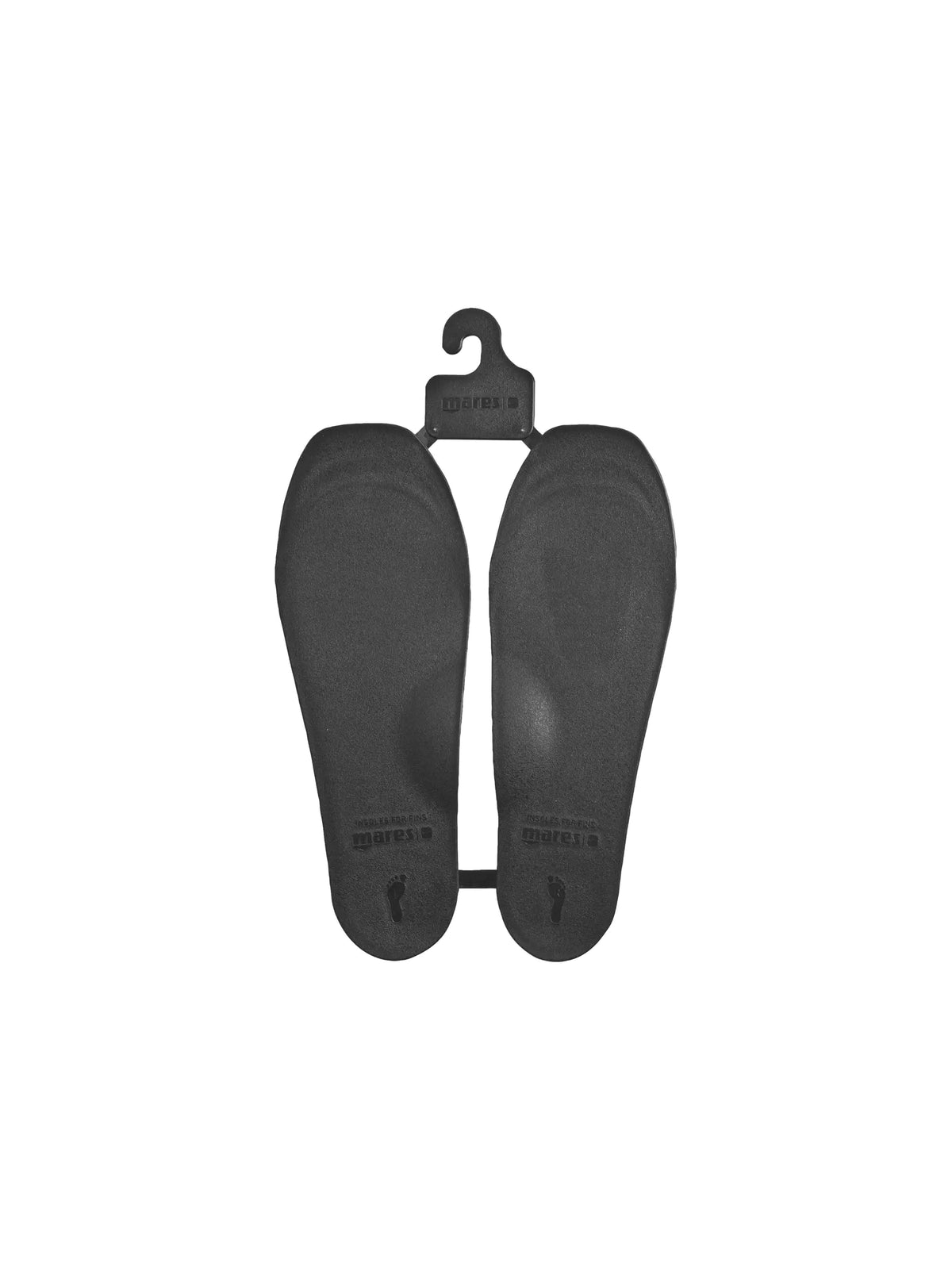 Mares Razor fin insoles shown as two insoles on a hanger