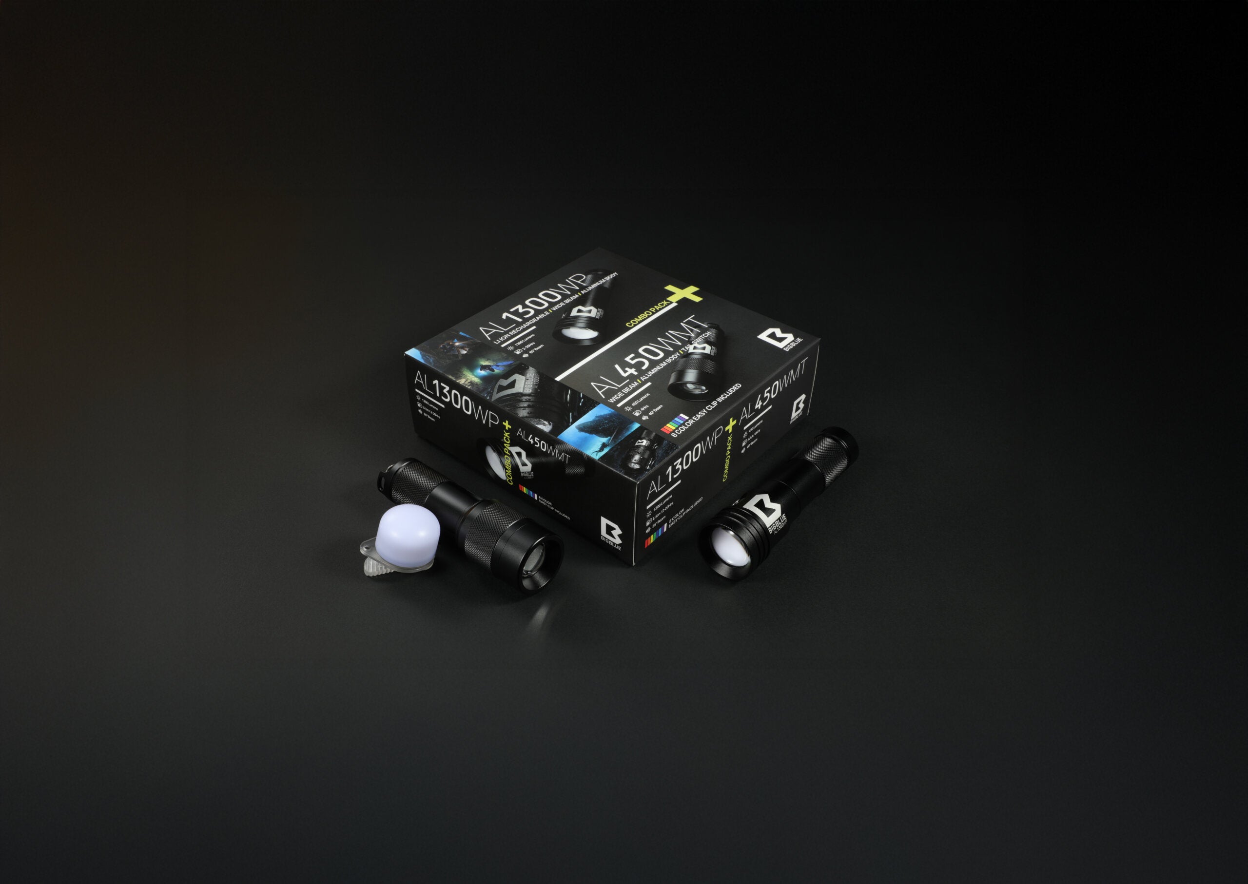 BigBlue combo pack: AL1300WP, AL450WT and eight colour easy clip