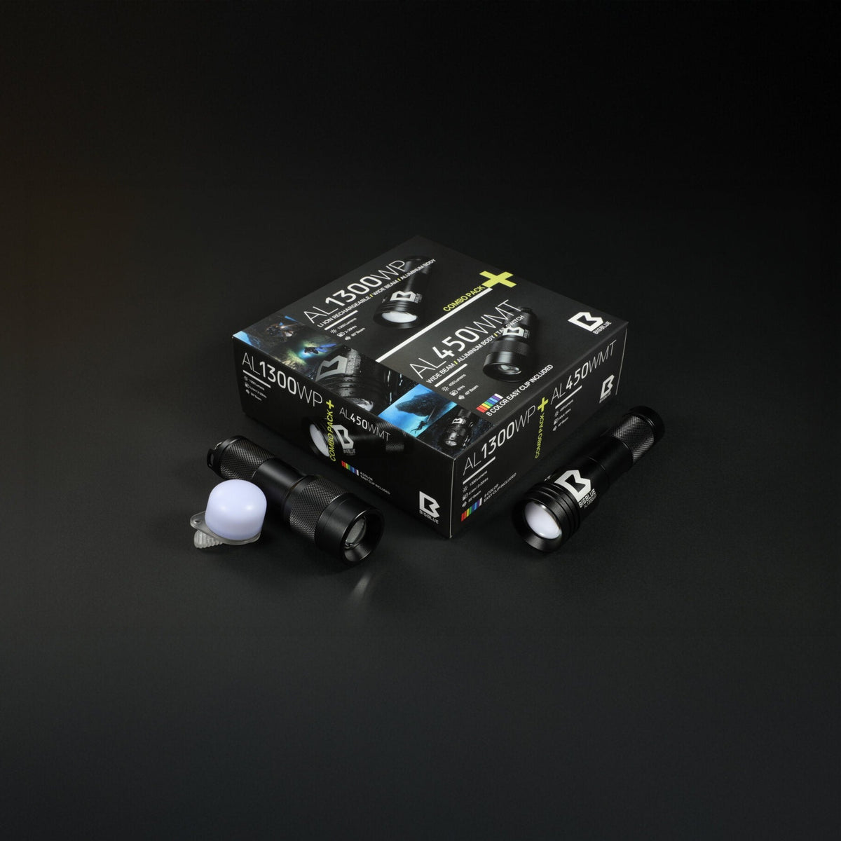 BigBlue combo pack: AL1300WP, AL450WT and eight colour easy clip