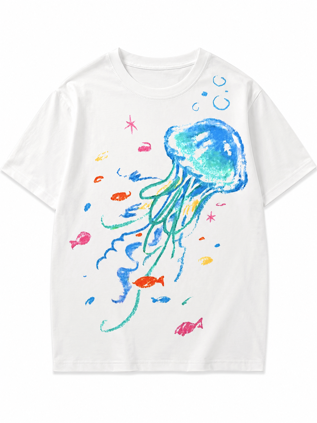 Womens Round Neck Loose Casual T-Shirt