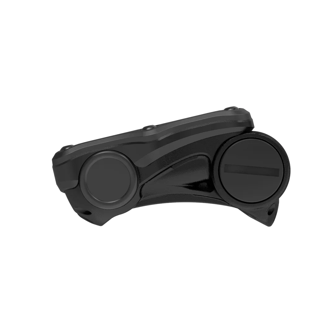 Shearwater Perdix 2 Ti black, side profile showing the bezel and the piezo touch buttons