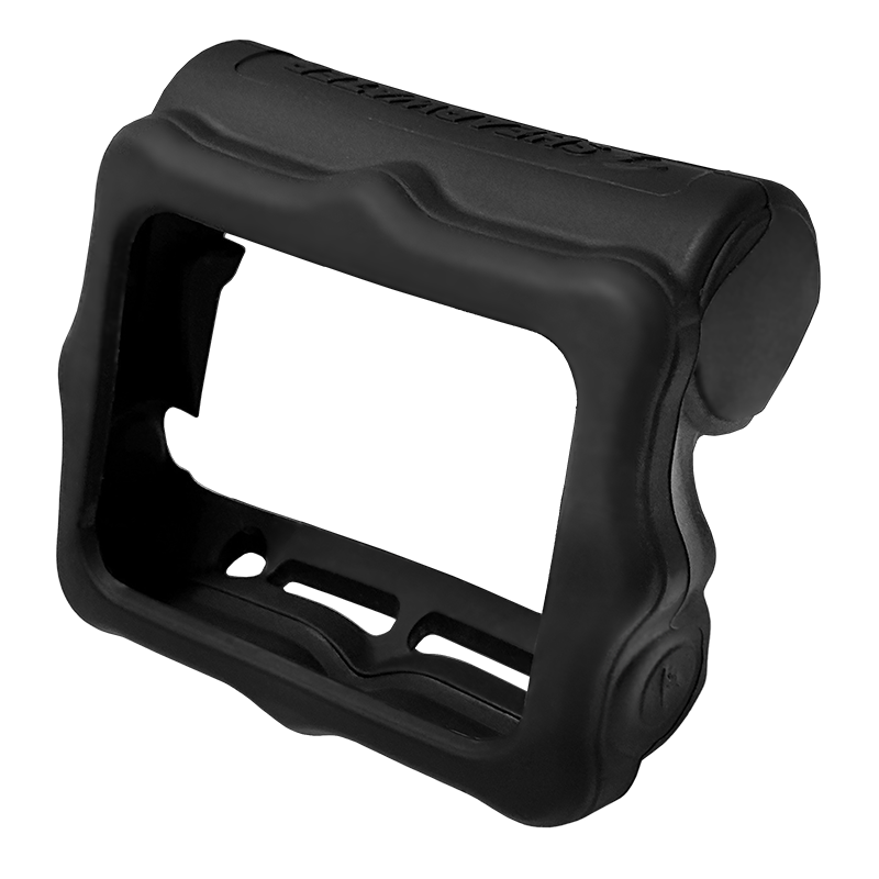 Shearwater Perdix Protective Case in black, angled view showing the button cut-outs