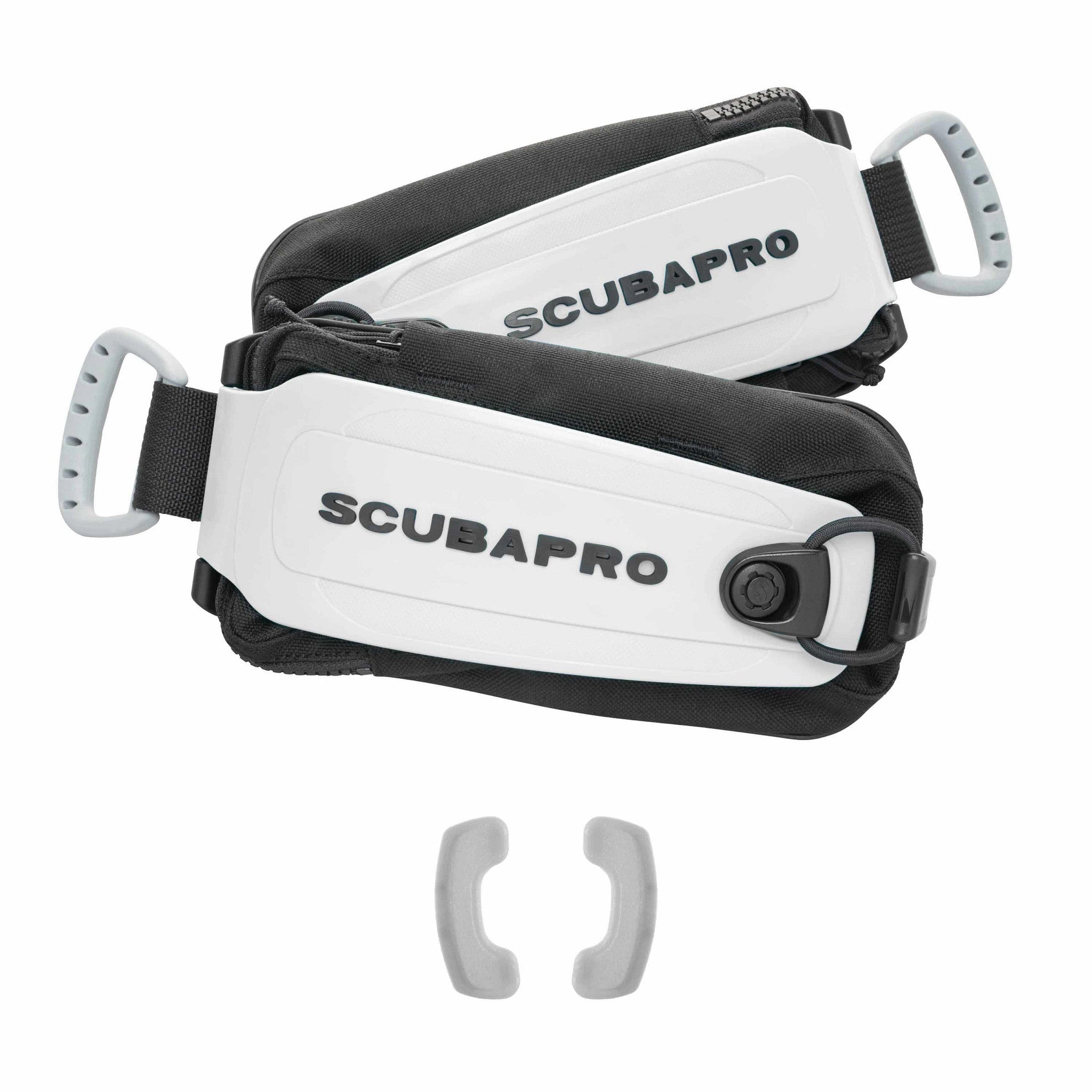 SCUBAPRO Monorail Weight Pocket Set standard in white, pair with lids