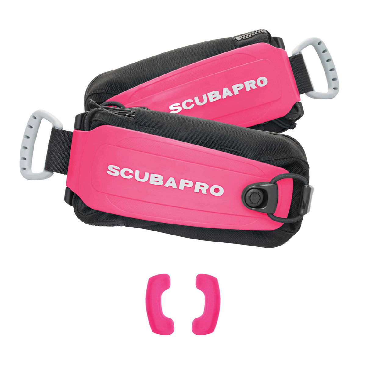 SCUBAPRO Monorail Weight Pocket Set standard in pink, pair with lids