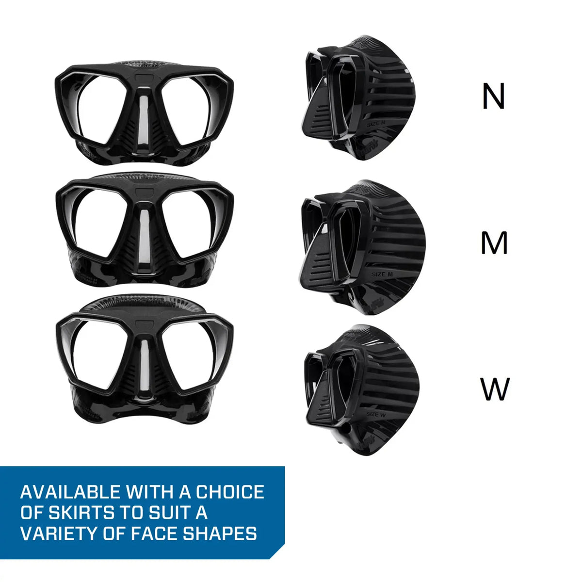 SCUBAPRO D-Mask Blue/Black Skirt