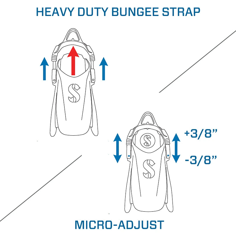 HEAVY DUTY BUNGEE STRAP SET, BLACK