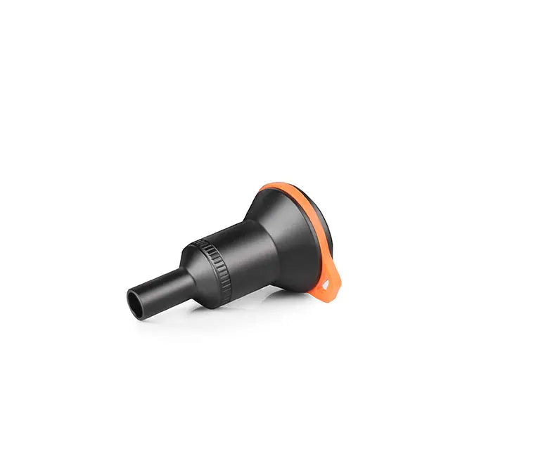 OrcaTorch snoot shown on its own, angled view of the cone