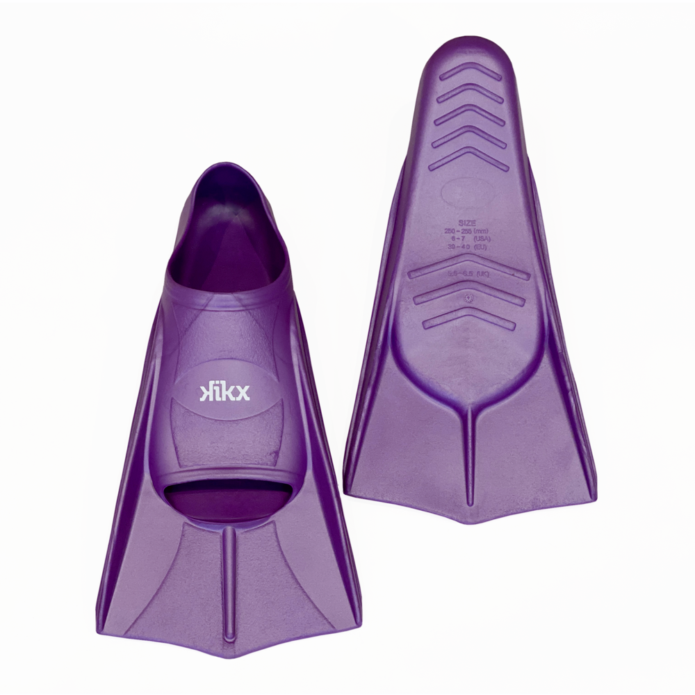 Kikx short silicone training fin, violet uk 12.5-1