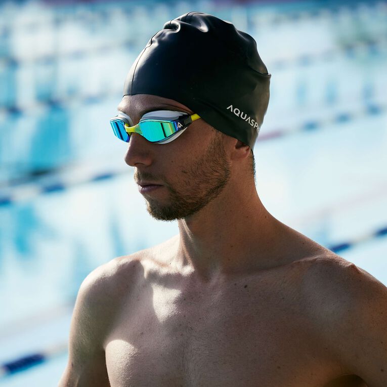 Aquasphere Fastlane swim goggles in use by a swimmer