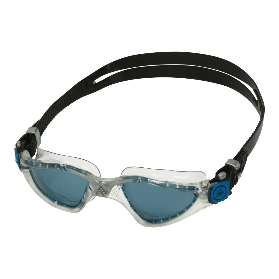 Aquasphere Kayenne swim goggles with smoke lens and petrol frame, second angled view