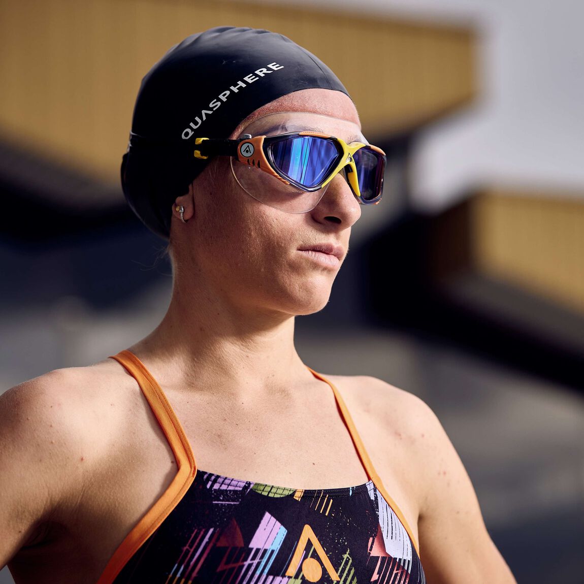 Swimmer wearing Aquasphere Vista swim mask