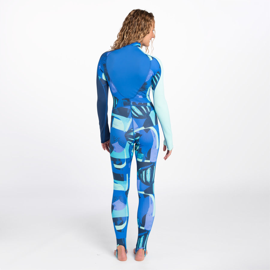 WOMENS FIN STINGER SUIT BLUE PATTERN