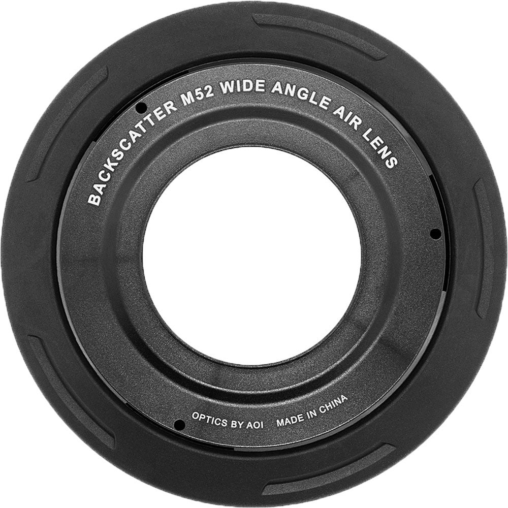 Backscatter M52 Wide Angle Air Lens, angled view of the dome and shade