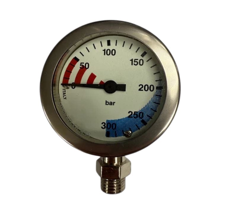 Shearwater console submersible pressure gauge with a bar scale reading to 300 bar