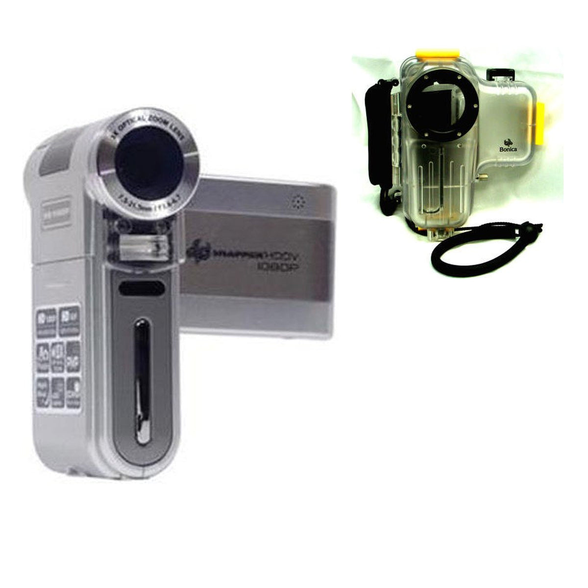 Bonica Snapper 1080P HDDV camera with its clear polycarbonate housing