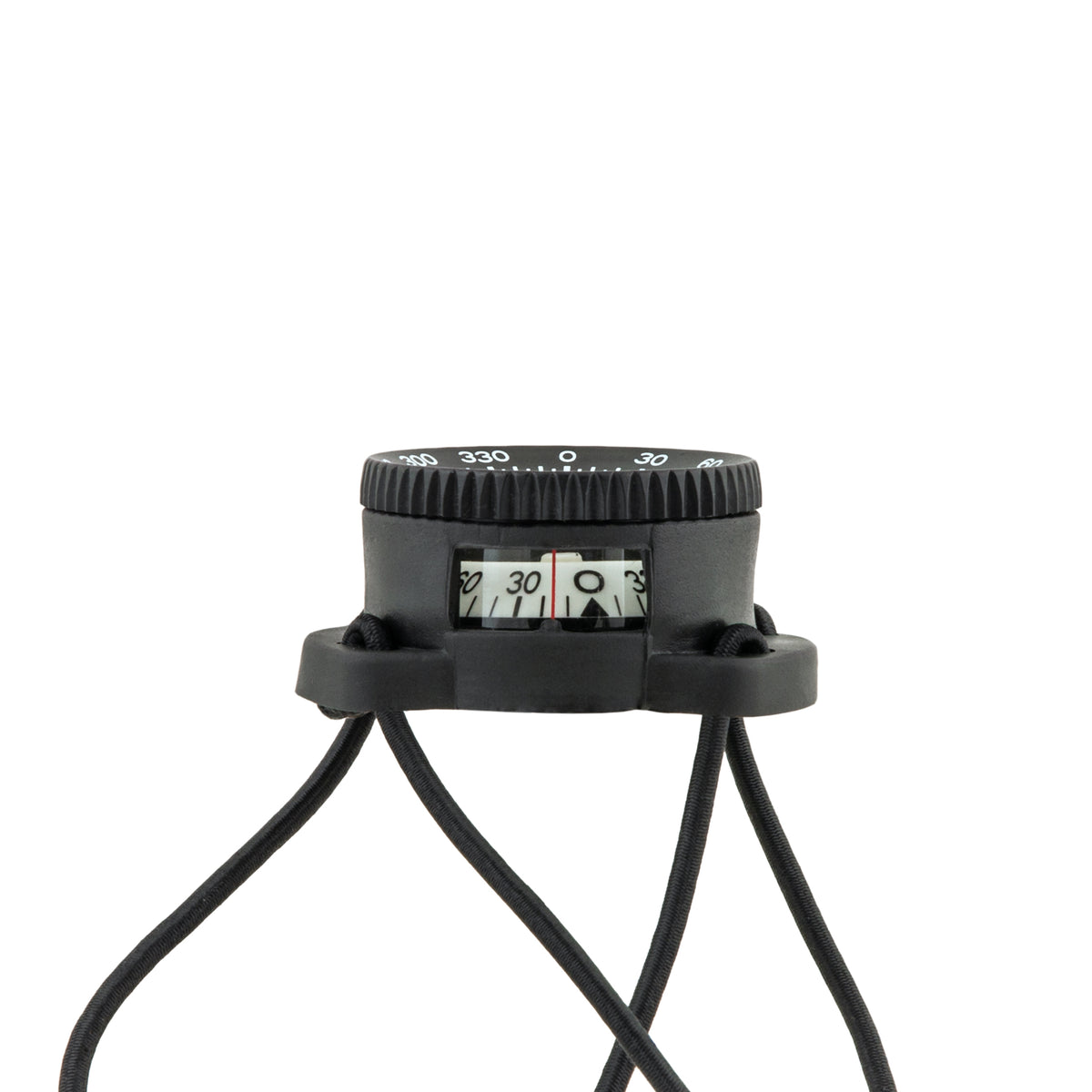 Tecline X7 compass bungee mount from the side