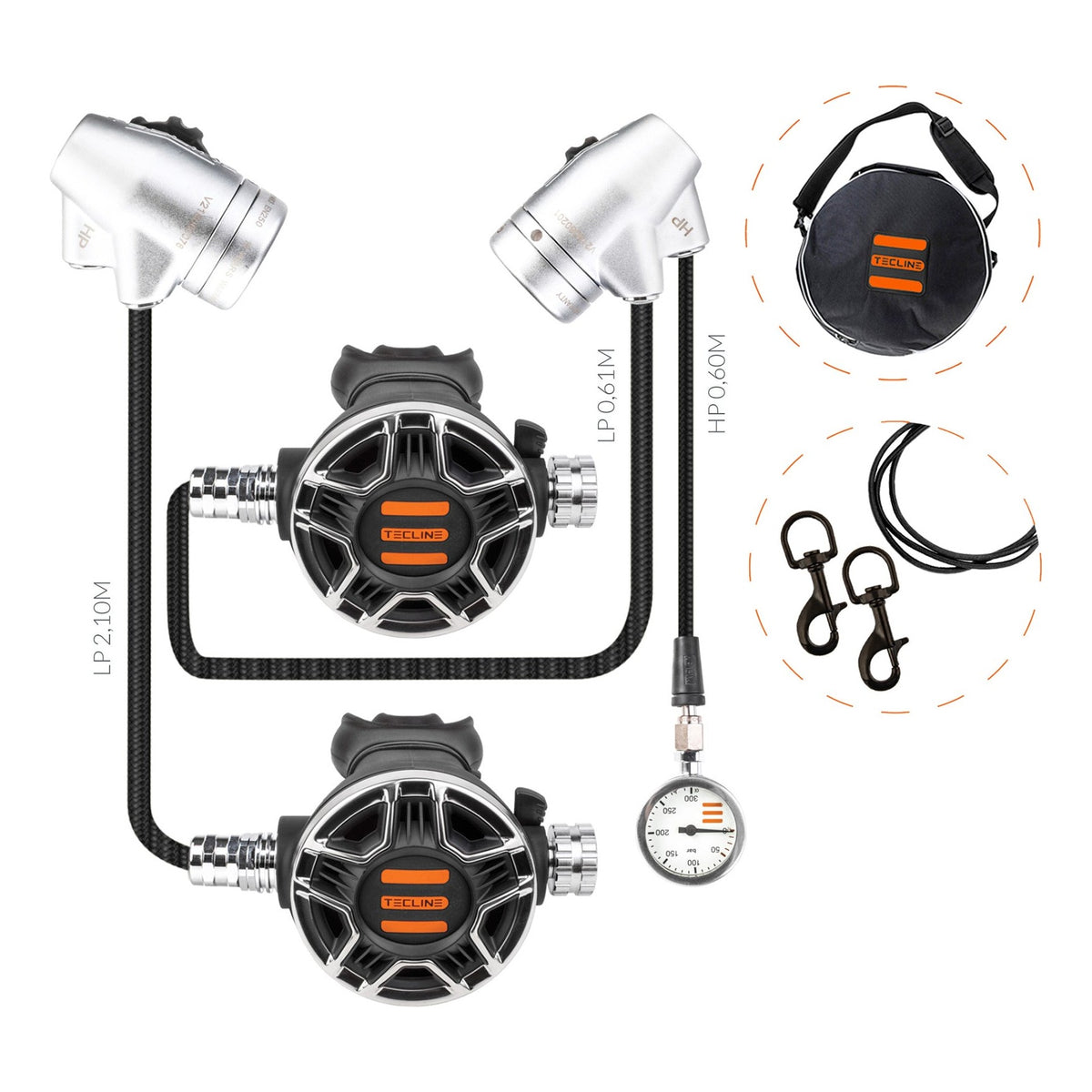 Tecline V2 ICE TEC2 DIR set with pressure gauge