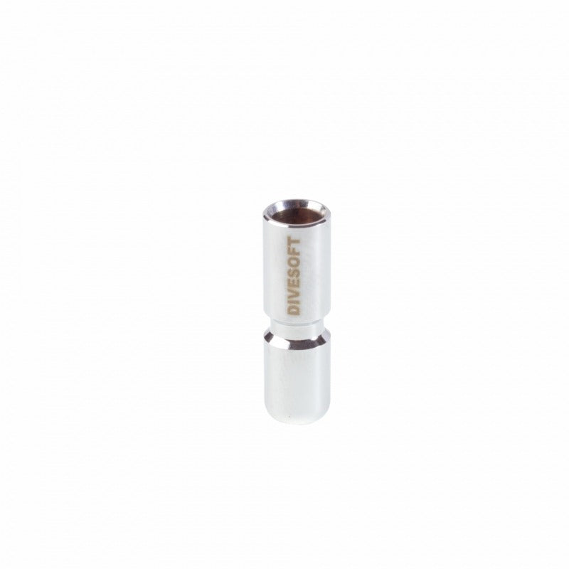 Divesoft stainless flow limiter for a QD inflator connection