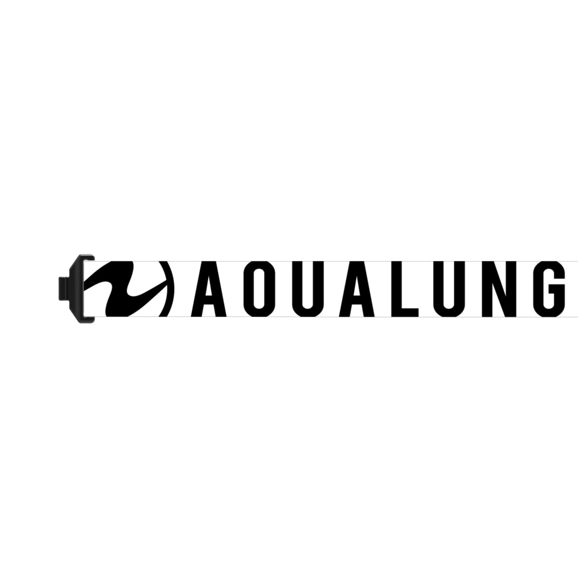 Aqua Lung Fast Strap in white with the Aqualung name printed in black across the webbing