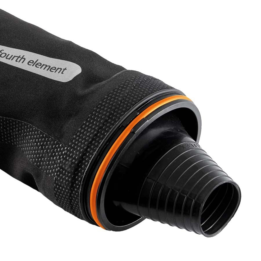 Ellipse cuff ring fitted to a drysuit sleeve with the orange sealing O-ring