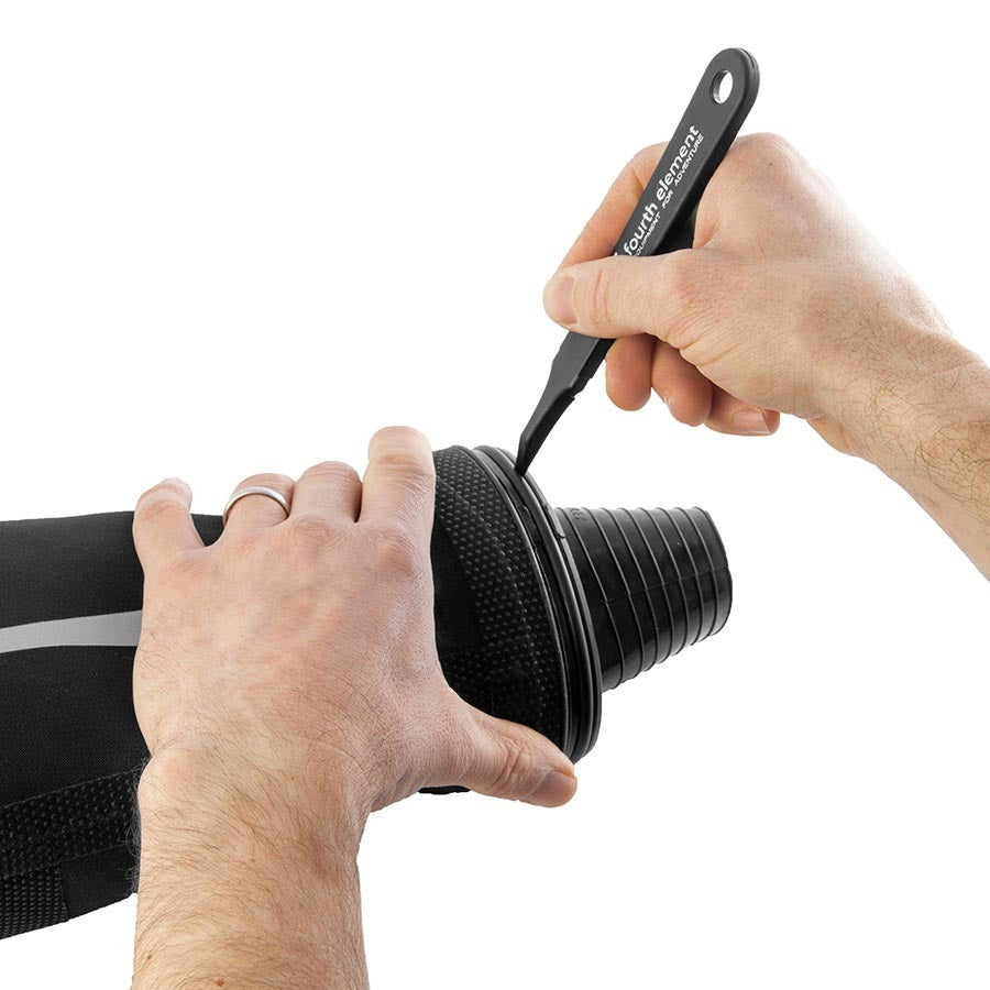 Ellipse O-Ring Pry Tool in use on a drysuit cuff