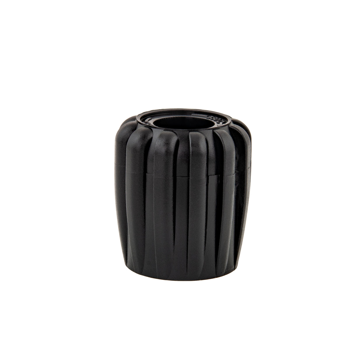 Tecline black 42 mm ABS valve knob, ribbed