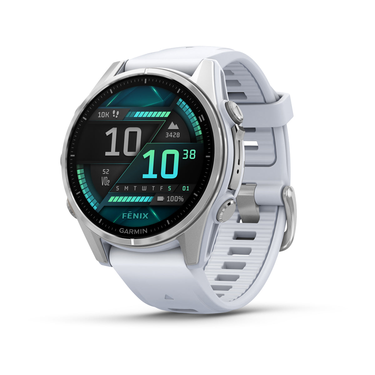 Garmin Fenix 8 AMOLED 43 mm, Silver with Whitestone band