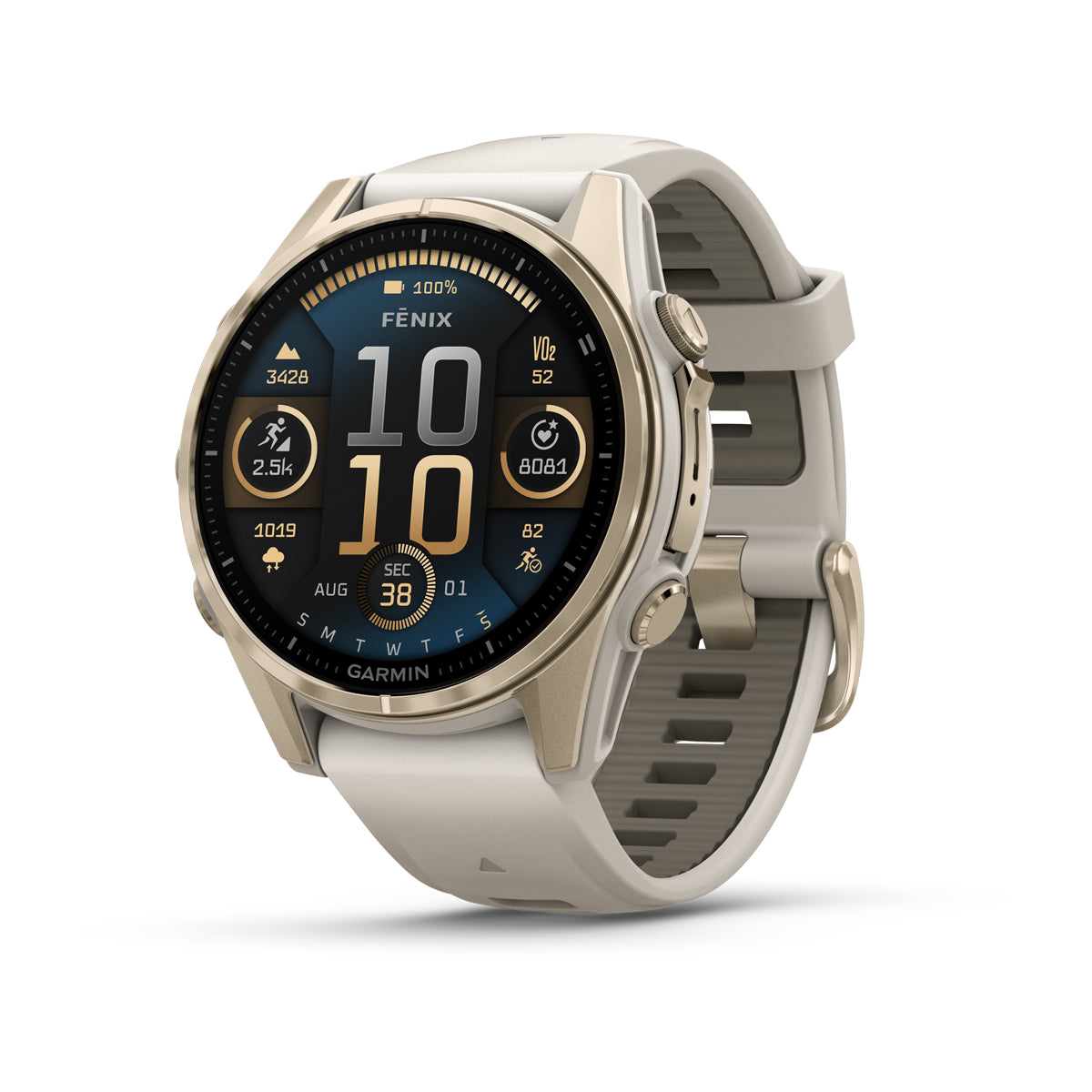 Garmin Fenix 8 AMOLED 43 mm, Silver with Whitestone band