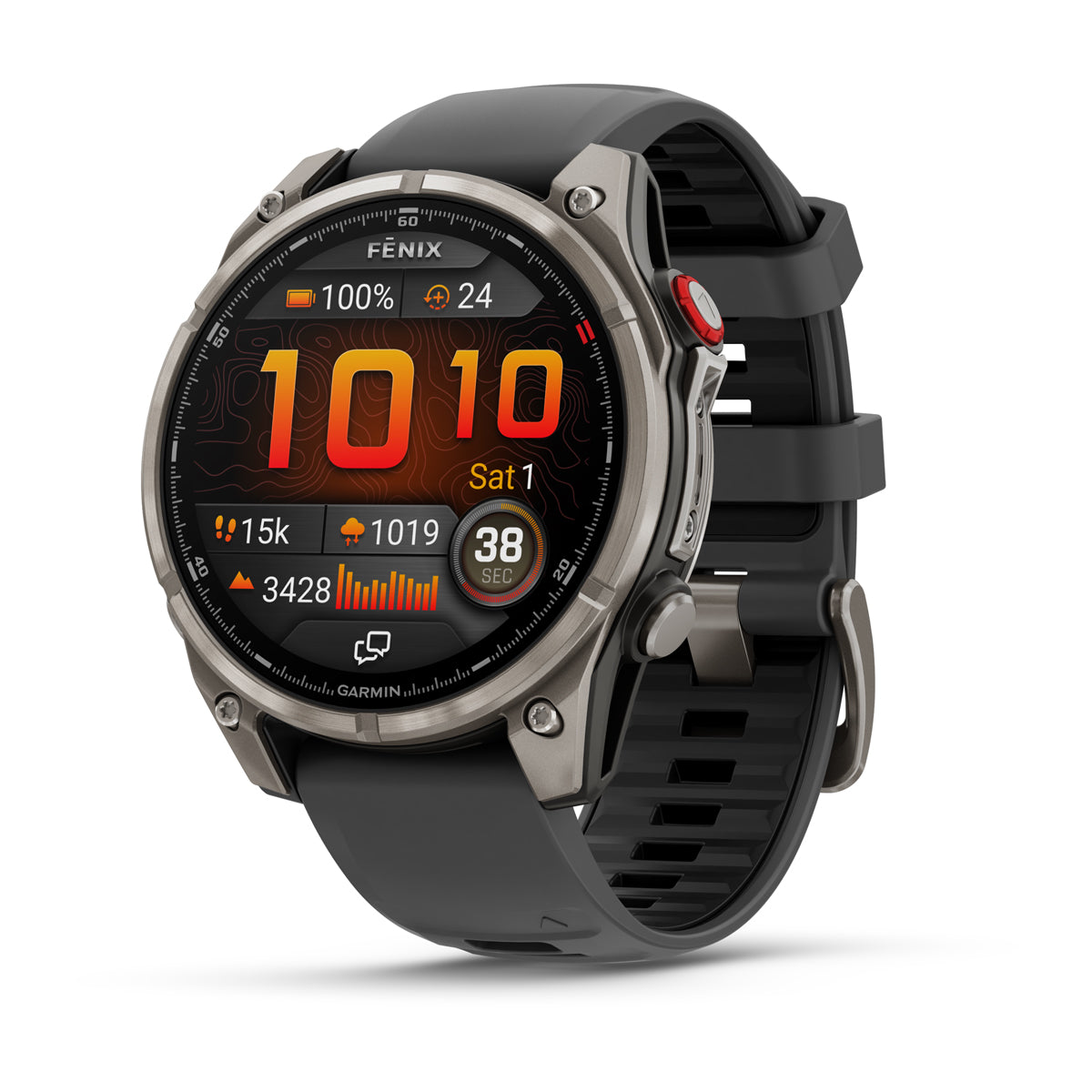 Garmin Fenix 8 Pro AMOLED 47 mm, Carbon Grey DLC Titanium with Black/Pebble Grey band