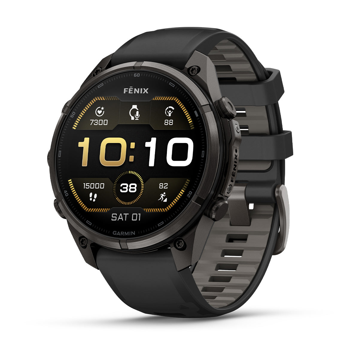 Garmin Fenix 9 Pro 47 mm, Carbon Grey DLC Titanium with Black/Pebble Grey band