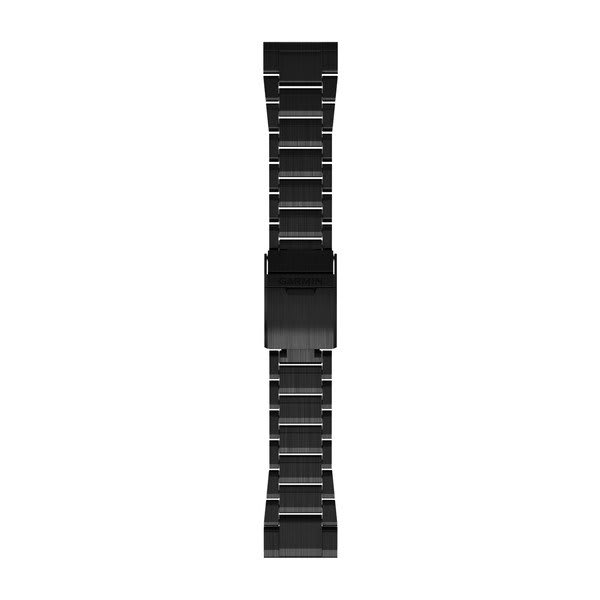 Garmin QuickFit 26 mm carbon grey DLC titanium dive band, front view