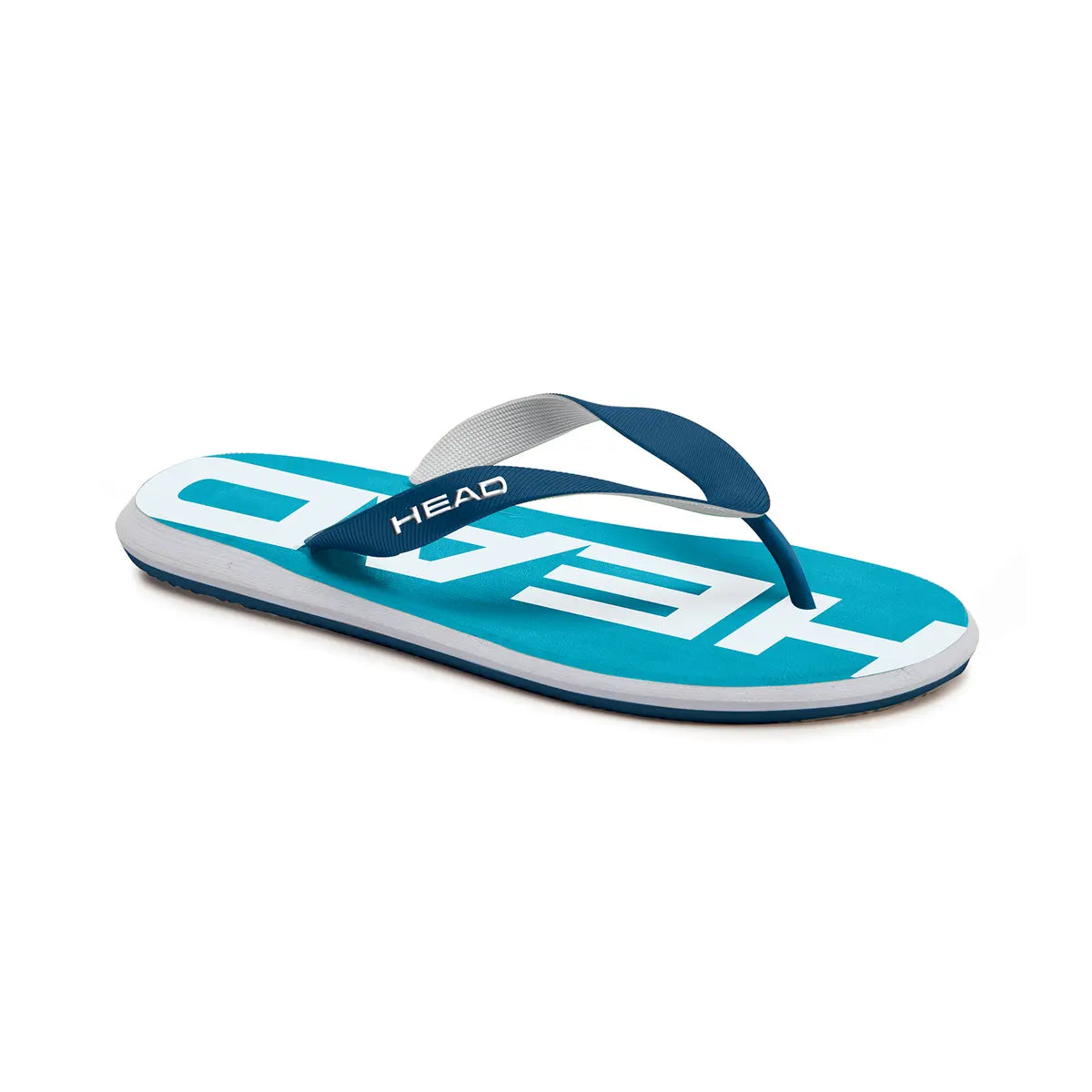 HEAD Rebel flip flop in black with orange strap and white HEAD logo on the sole