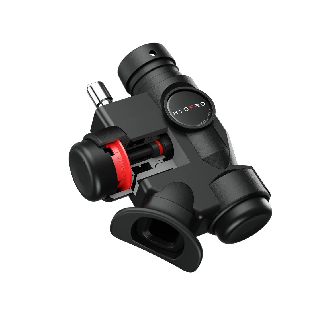 Hydpro Power Q01 Stout inflator, front view with technopolymer buttons
