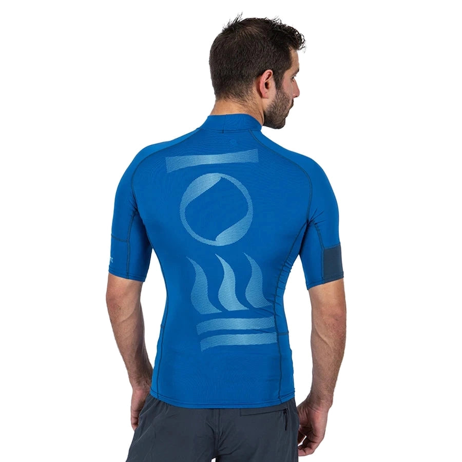 Fourth Element Men's Short Sleeve Hydroskin Scuba Blue back