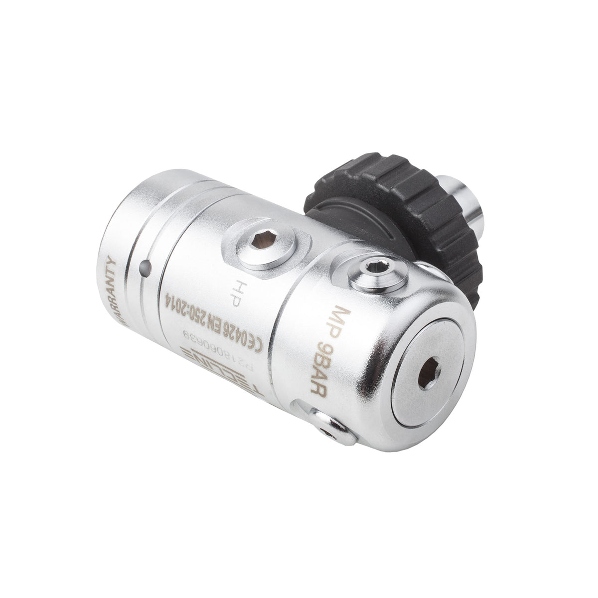 Tecline R2 TEC2 regulator set: R2 TEC first stage, TEC2 second stage, black LP hose and red regulator bag