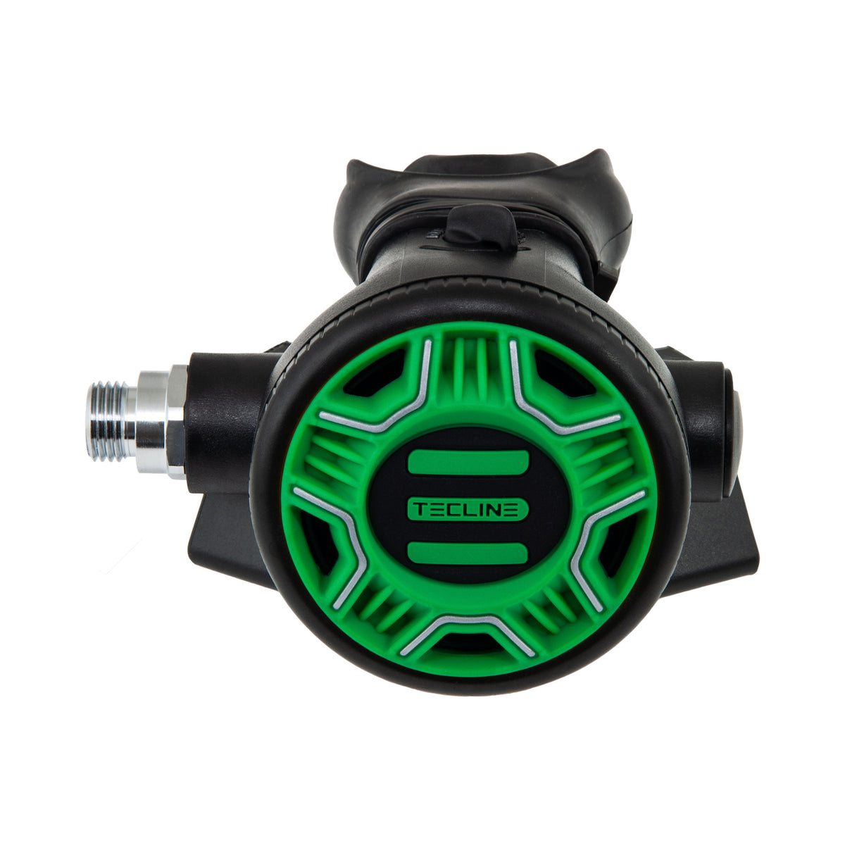 Tecline R1 REC1 100% O2 stage set with green REC1 second stage and green bag