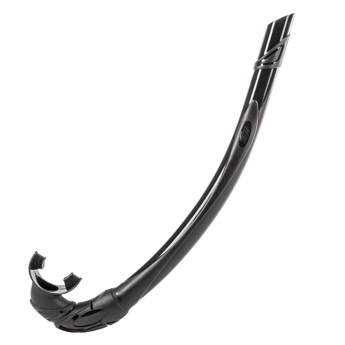 IST freediving silicone snorkel in green, full length